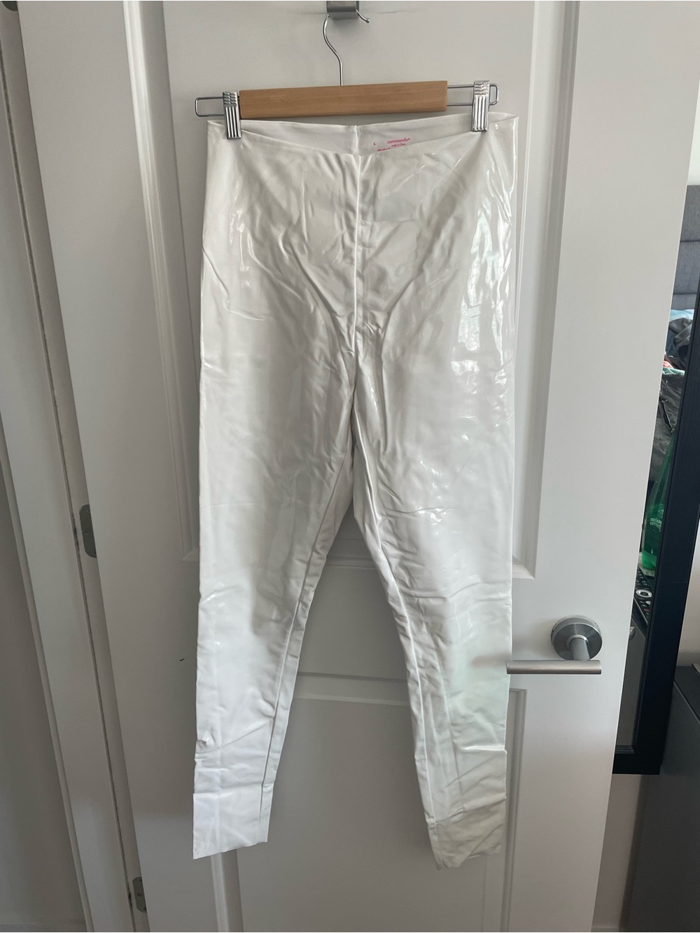 Commando White Glossy High-Rise Leggings